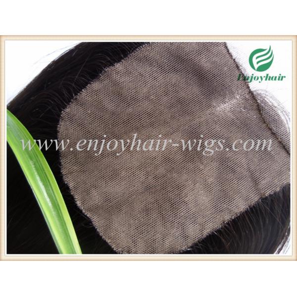 Silk top closure 4''x4'' malaysian virgin hair natural color straight 10''-24''middle part