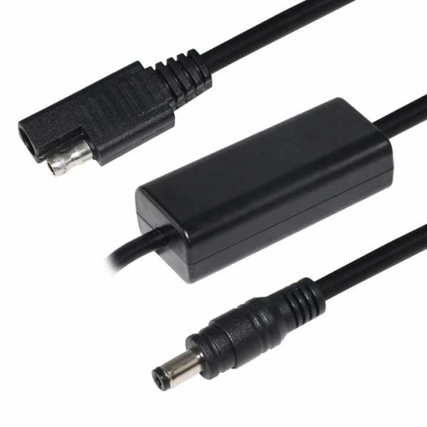 SAE to DC 5.5x2.1mm Step-Up Power Cable -5V to 12V Converter Adapter for Solar Panel, Battery Pack, LED, Router Use