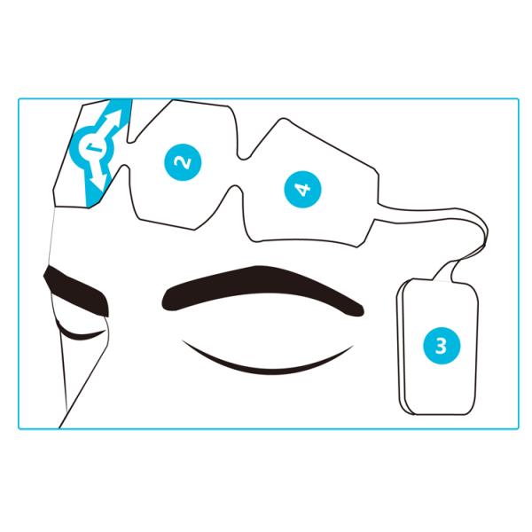 Disposable Eeg Brain Wave Sensor Non Invasive Forehead Adhesive 4 Electrodes With BIS Monitoring