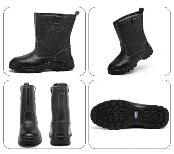 Kevlar Midsole Safety Shoes Cowhide Genuine Leather Work Boots with Steel Toe