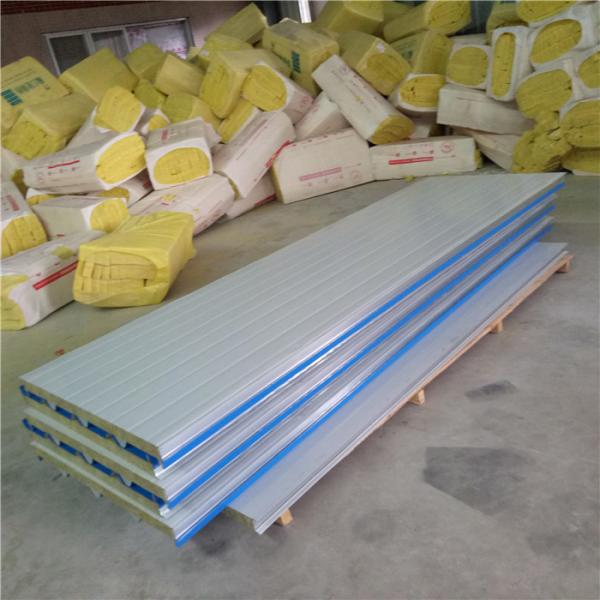 50mm rockwool uae fireproof sandwich panels with 0.376mm for prefab buildings
