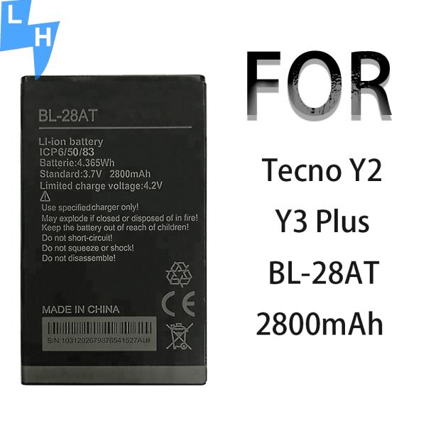 ODM BL-28AT 2800mAh Y3 Plus Батарея для мобильного телефона для батареи Tecno Camon Y2
