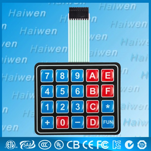 Custom Screen Printing FPC Membrane Switch Keypad With Polyester Dome
