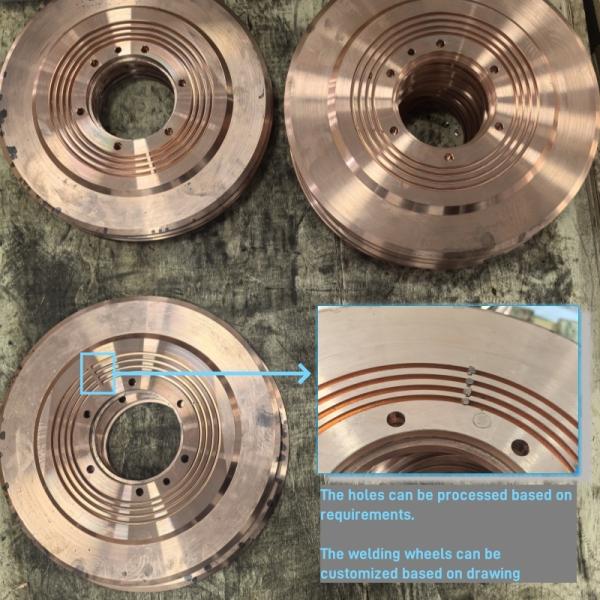 Customized CuCrZr Alloy Seam Welding Wheel for Seam/Roll Welding with Diameter qp300-q50mm and Thickness5-30mm