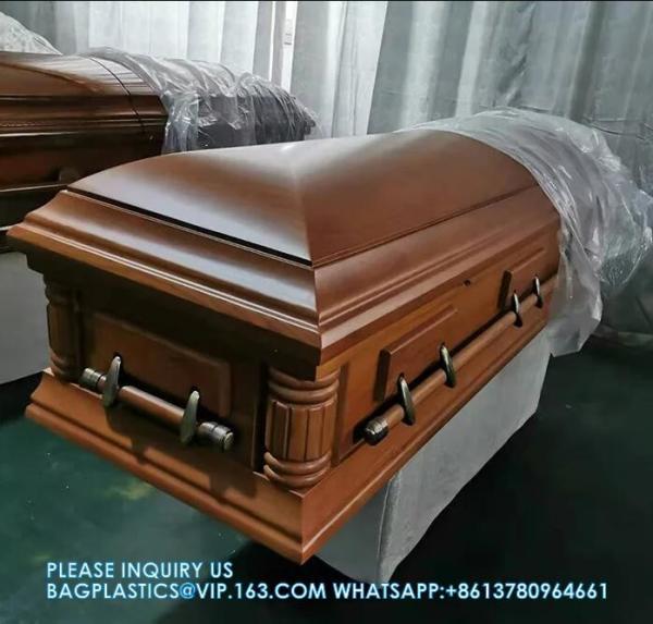 Funeral Adult Cheap Wood Coffins With Best Painting funeral supplies wholesale luxury casket urn cremation coffin