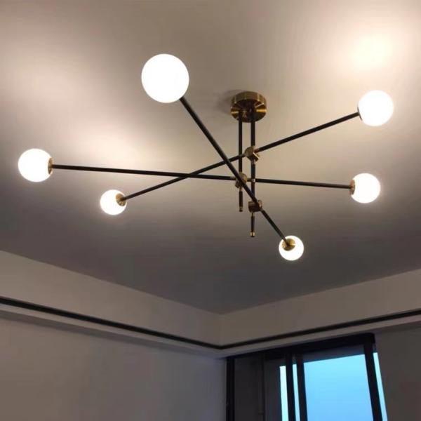 Glass Ball Sinple Style  Living Room Modern LED Chandelier
