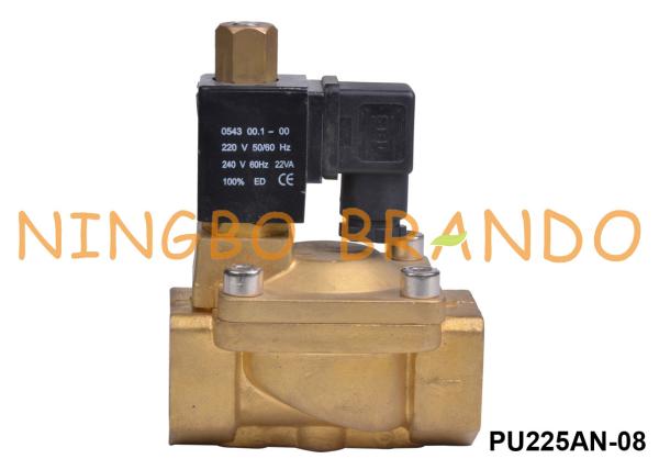 1'' Brass Solenoid Valve 2 Way Normally Open 24 110 220 Volt