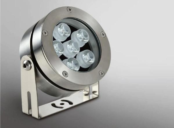 Luz subaquática de aço inoxidável do ponto do diodo emissor de luz de 24VDC 9*2W 316L com suporte ajustável 18W 1200LM