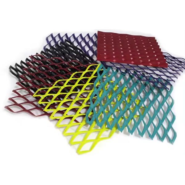 Powder coated expanded metal mesh