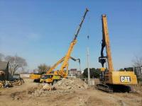 máquina escavadora Mounted Pile Driver 40 Ton High Frequency Vibratio de 15m