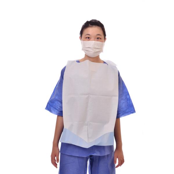 Chine en gros Bibs à usage médical jetables imperméables à l'eau Bibs dentaires en PE tissus