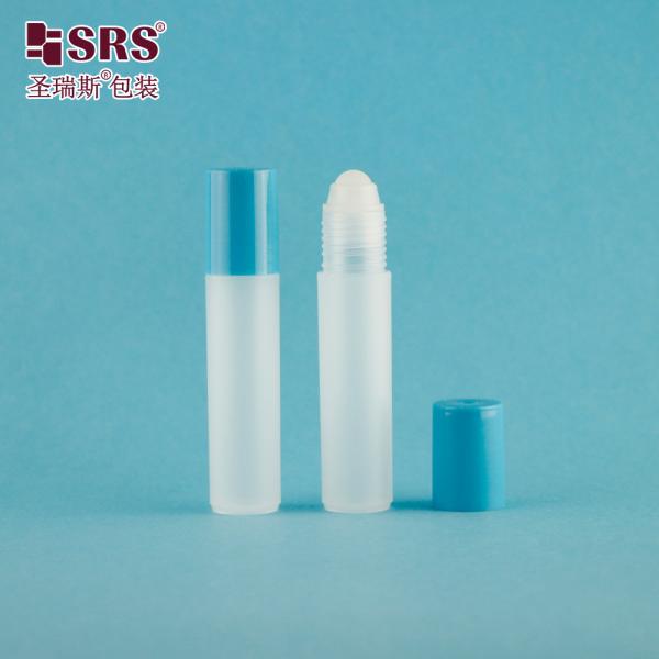 Smooth Finish 10ml Plastic Roll On Bottle in Various Colors With Roll On Cap for Essential Oil and Perfume
