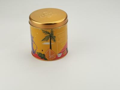 4C imprimant le café rond Tin Box de fer-blanc d'épaisseur de 0.23mm