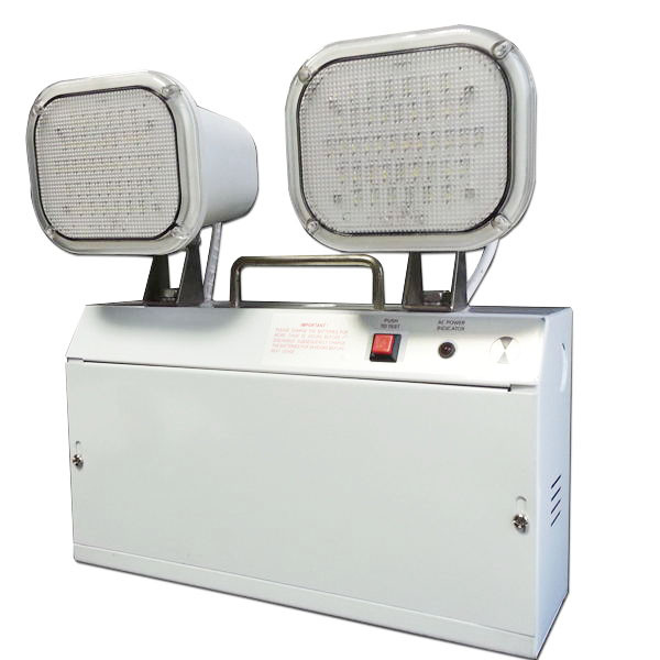 Battery Powered Twin Head 3014 SMD LED Rechargeable Emergency Light TL084BN