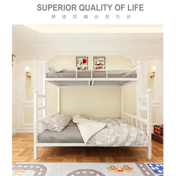 School Furniture Adult Full Size Metal Garden Bunk Bed for Space Saving in Queen Loft Bed