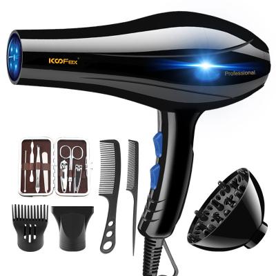 Frisar o secador de cabelo elétrico livre do motor de C.A., secador iônico do sopro 2000W com difusor