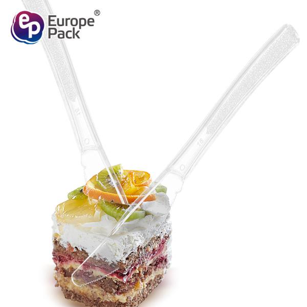 Eco friendly BPA free disposable PS plastic 7 dessert knife for dinner