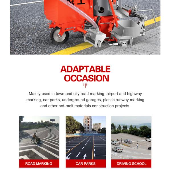 Parking Lots Stadium Road Marking Machine Diesel 6.5HP 10 L/Min 250 Bar Hydraulic Straight Line Cold Melt Spray