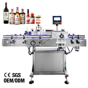 High Speed SUS304 Automatic Round Bottle Labeling Equipment Application Machine
