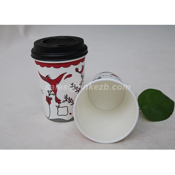 PLA Blue Disposable Paper Cups , Insulated Paper Coffee Cups With Lids