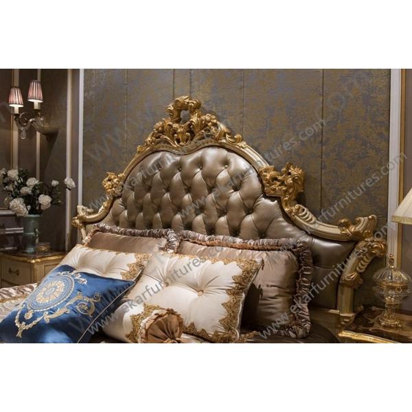 Bed neo classical bedroom sets antique Bedroom furniture Kingbed Solid wood Bed FB-138
