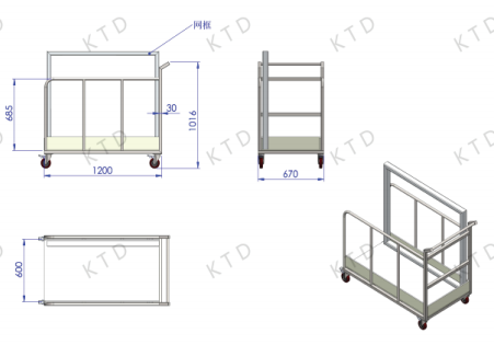 Trolleybus industrial vertical con tubo de aluminio sin corrosión electrolítica