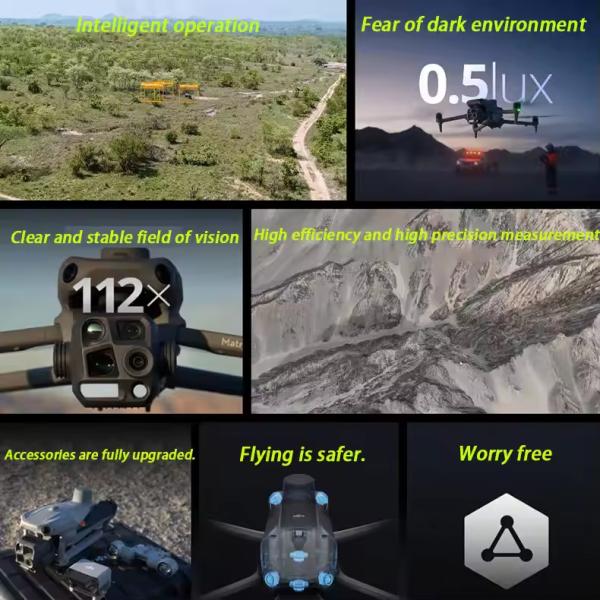 Fire-Rescue 4T 4E Universal Drone 8K Camera 1200m LRF 10KM GNSS Carbon Fiber UAV