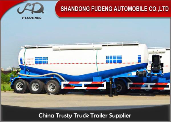 3 Axles Bulk Cement Tanker 30-75 CBM  Mechanical / Air / Bogie Suspension