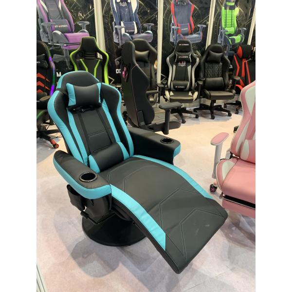 White Racing Style PU Leather Ergonomic Seat Swivel Gaming Sofa for Office