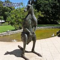 Vida de moldação do metal - decoração zoológico da estátua do canguru do tamanho