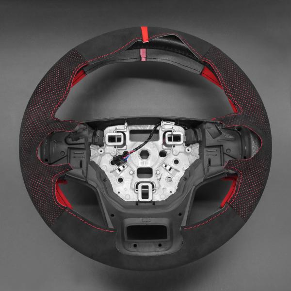 Car Accessories Customized Dark Soft Suede Steering Wheel Cover for Ford Bronco 2021 2022 2023 2024