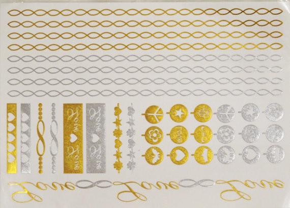 Metallic Jewelry tattoo