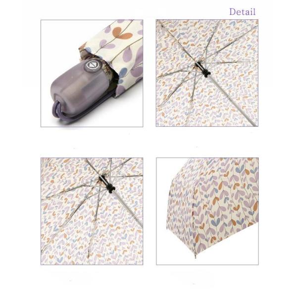 Colorful Leaf Pattern 8mm Metal Shaft Foldable Umbrella For Women