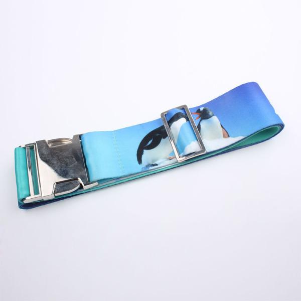 Promotional 5CM wide  colorful Customer sublimation printing Luggage belt with lock