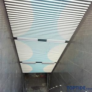 Two Color PVDF Coating Aluminium Profile Suspended Metal False Linear Ceiling