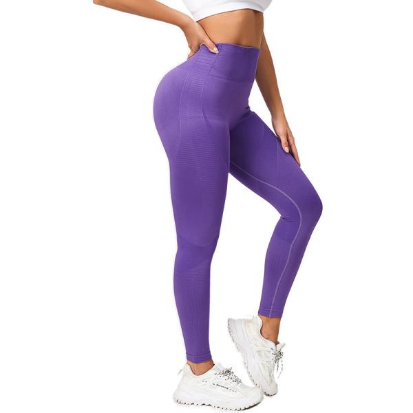Running Sports European and n yoga pants high waist peach hip fitness pants elastic sports tights women