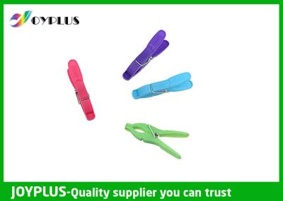 Colorful Plastic Clothes Pegs Clips For Hanging Clothes OEM / ODM Acceptable