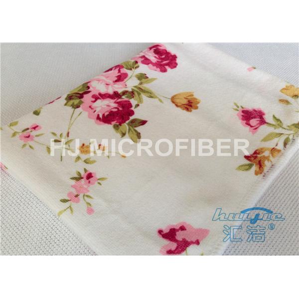 30 x 30cm напечатанная ткань чистки Microfiber с цветком, полиамидом 20%