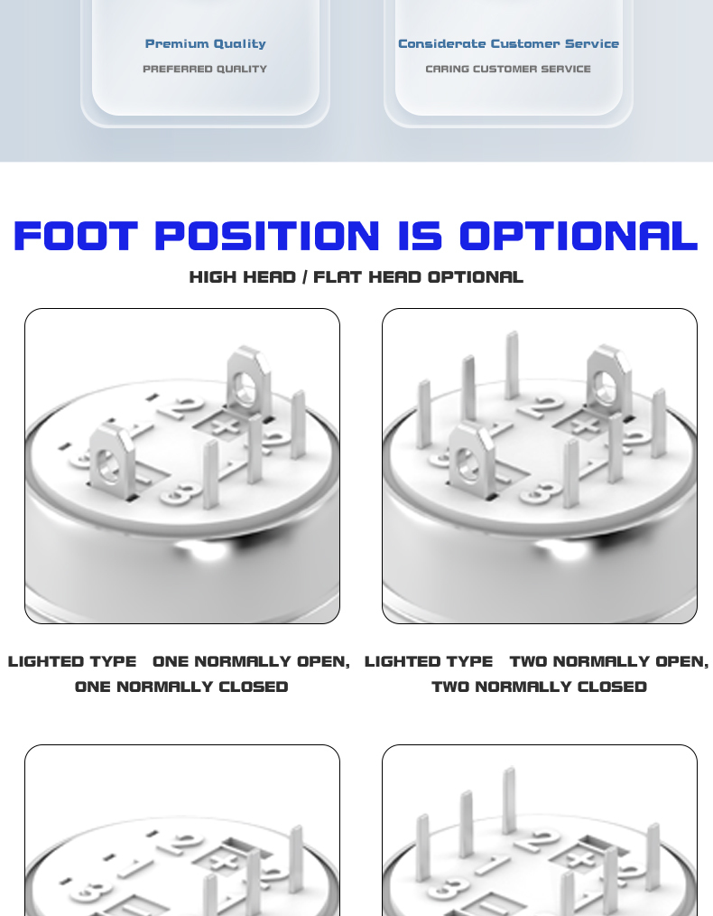 12mm ultra-short dual-blade switch, 2-on 2-off metal button switch, 1-on 1-off self-locking and momentary, small modification button