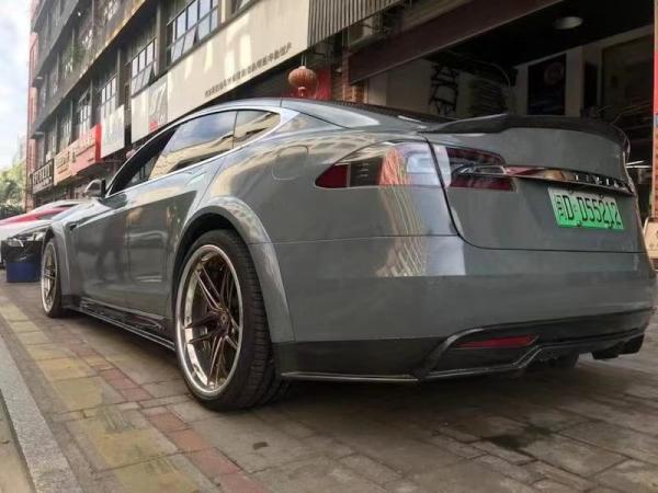Vente du kit de carrosserie en fibres de carbone du modèle S pour le modèle S large bodyki Carrosserie en fibres de carbone avant pelle arrière diffuseur spoiler