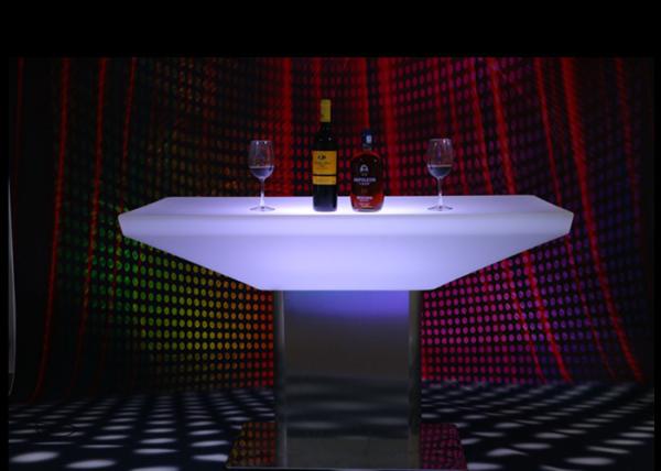 Glowing Illuminated Bar Tables 15 Colors Metal Stand 12 Months Warranty