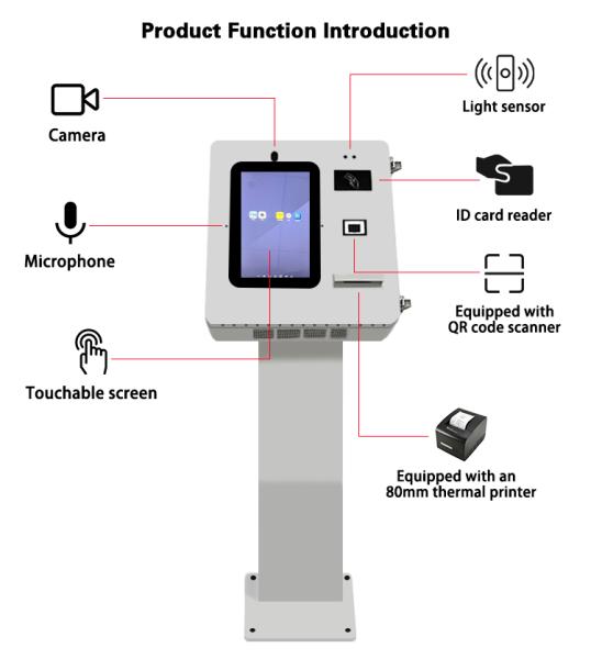 Restaurant Ordering Outdoor Self-service Kiosk  PCAP Touch Screen Self-service Kiosk 15.6 Inch Self-service Pos System