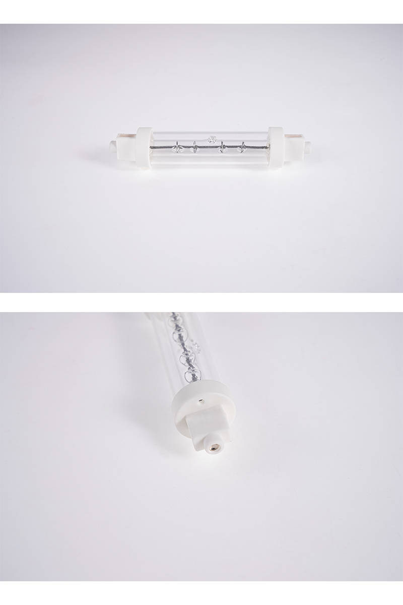 Quartz Infrared Lamp with 5000h Working Time, 55-575V Voltage, and Short Wave for Industrial Heating