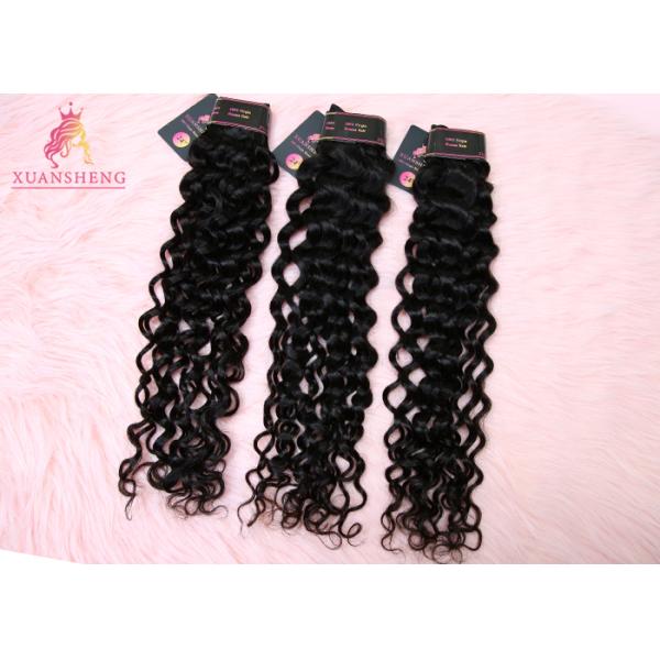 Double Weft Indian Virgin Hair Extensions / No Tangle Italian Wave Hair