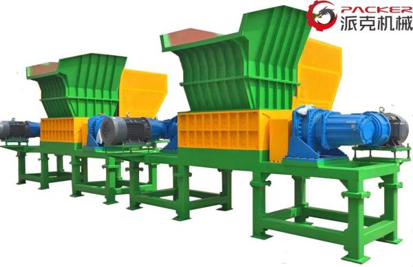 Low Noise Double Shaft Shredder Overload Automatic Return Metal Containers