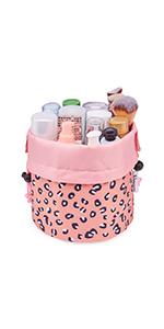 Travel Makeup Cosmetic Skincare Organizer, Toiletry Bag, Foldable Duffel Bag, Multiple Storage Compartments