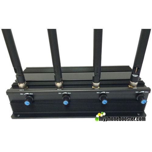 Adjustable 6 Antennas 15w 3G/4G Cellphone Jammer Blocker Jam GPS Lojack 3G 4G Wifi Signals Long Time Working Fans Inside