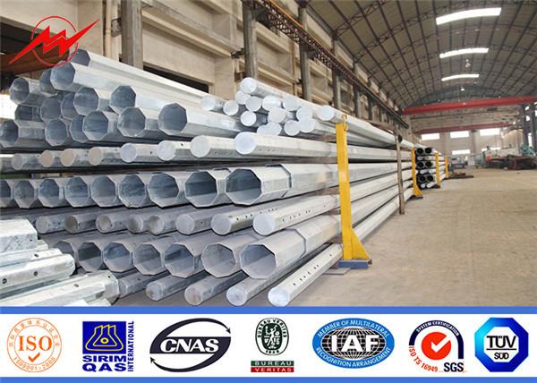 6 Side Steel Utility Poles 8m 2.5kn Easy Maintenance