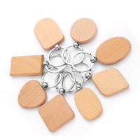 Keychains en bois personnalisé avec le nom a adapté le porte-clés aux besoins du client rond de sublimation