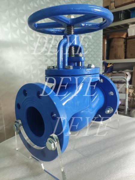 DIN PN10 PN16 Water Valve Cast Ductile Iron Globe Valves With Brass Or Bronze Seat